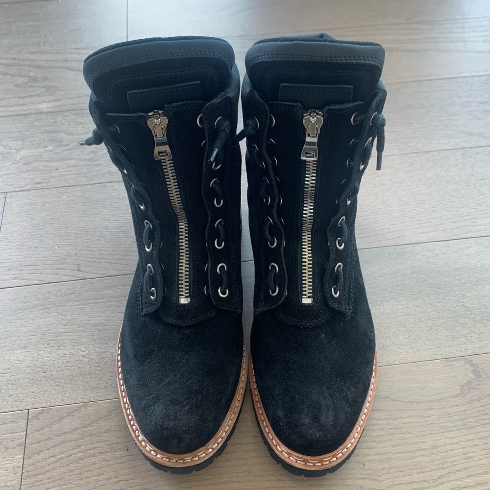 Balmain black suede boots